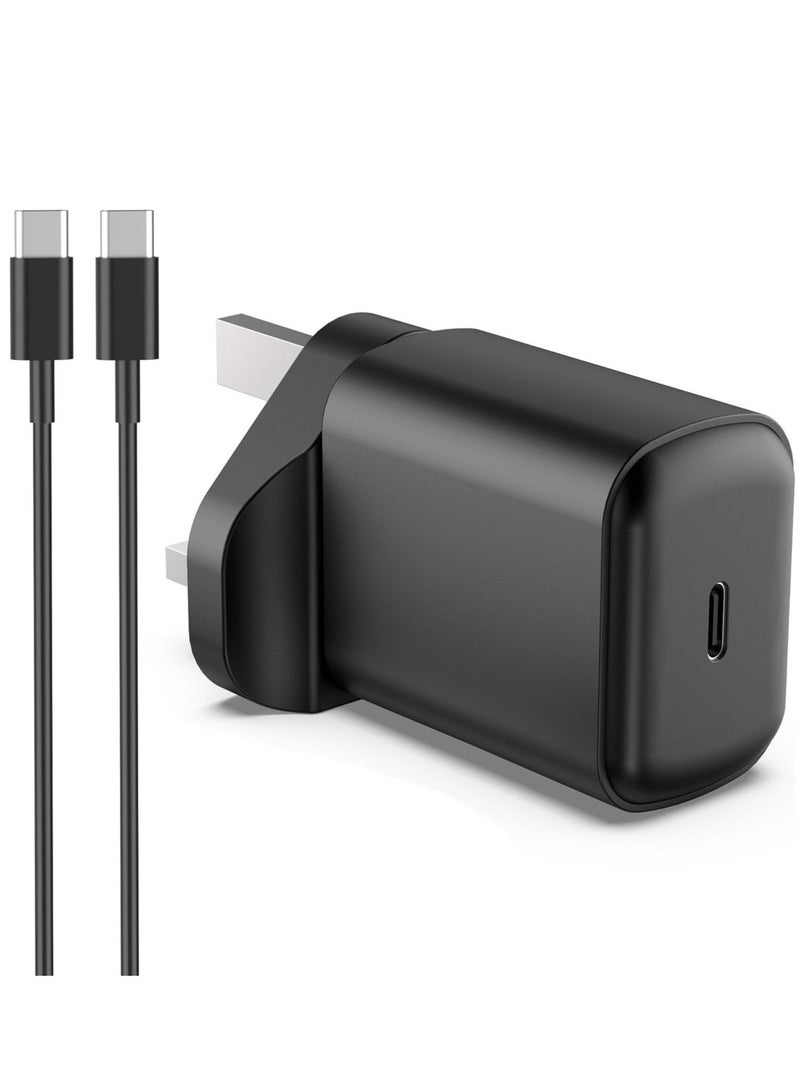 ELTRAZONE ELTRAZONE 25W USB C Fast Charger Plug, with 2M Cable for Samsung Galaxy S23/S22/S21+/S21/S20+/S20/S9/S8 Ultra Plus Flip 3/Z Fold 3 5G