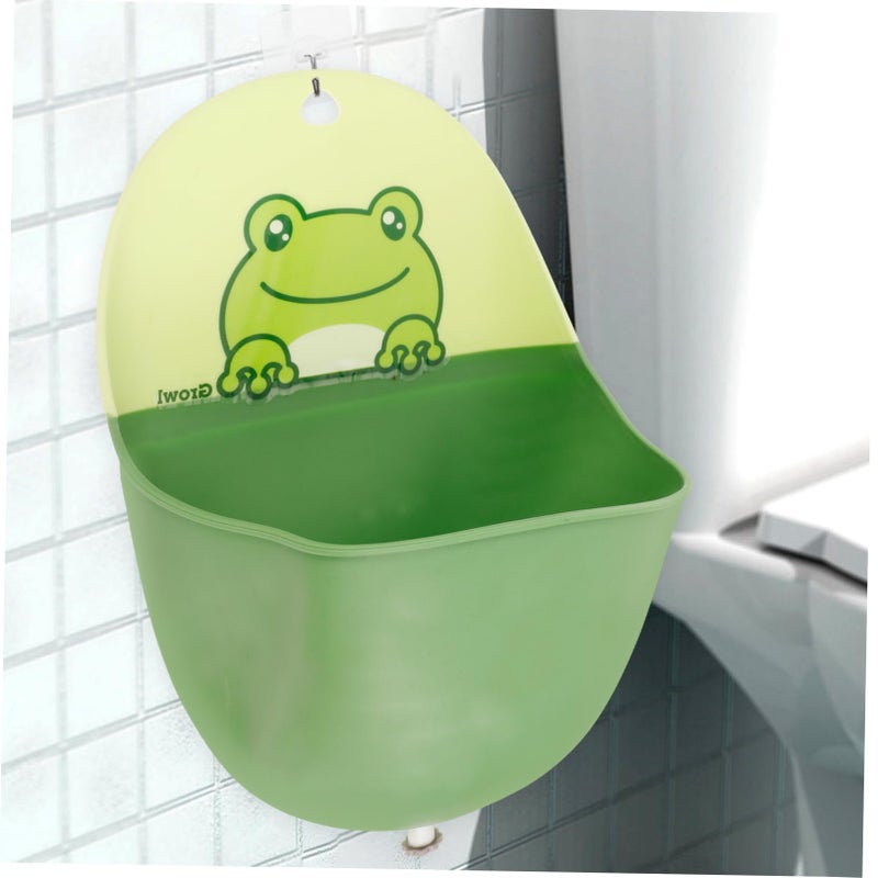 Portable Potty Training Urinal For Boys Wall Mounted Easy To Clean Frog Shape Green - Image 4