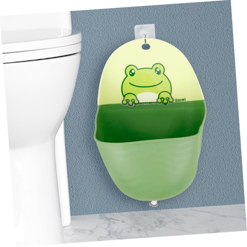 Portable Potty Training Urinal For Boys Wall Mounted Easy To Clean Frog Shape Green - Image 5