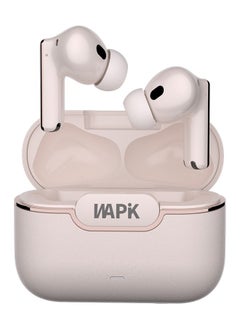 WAPIK Korean Brand RS6 Bluetooth Earphones, 13mm Drivers with Big Bass True Wireless Earbuds 6 Mics Hybrid ANC with AI Wind Noise Reduction, -42dB Noise Cancelling, Transparency Mode, Normal Mode, ANC Mode, 30-Hour Battery Life, Bluetooth 5.4, IPX5 Waterproof, Powerful Bass,Pink  - Image 1