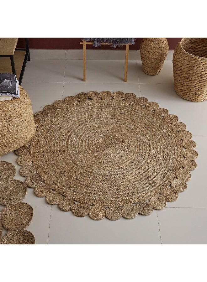 Home Box Natura Tapis Hand Braided Jute Rug - 120 cm - Image 1