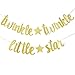 LeeSky Gold Glitter Twinkle Twinkle Little Star Banner Twinkle Twinkle Little Star Gender Reveal Banner Twinkle Twinkle Little Star Baby Shower for Baby Shower Birthday Party Decorations - Image 3