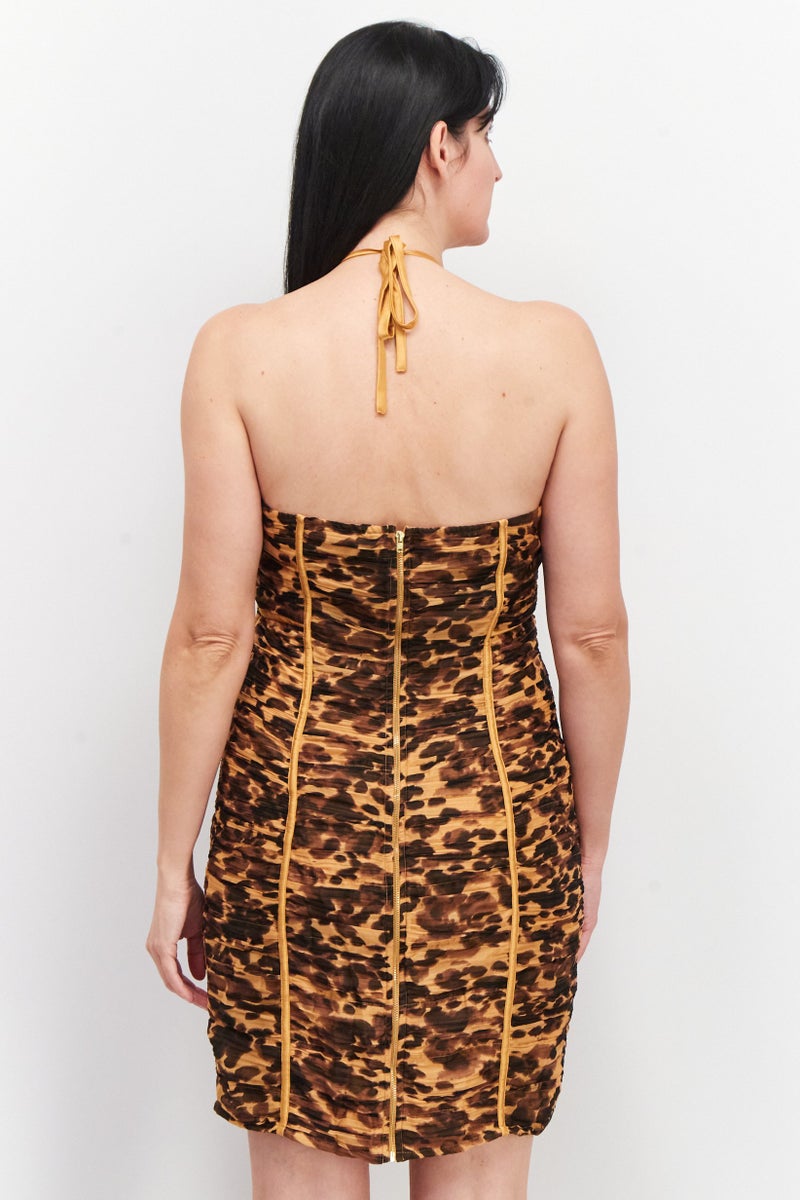 Asos Design Women Animal Printed Mini Dress, Multicolor - Image 2