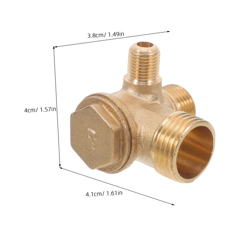 Copper Threaded Air Compressor Check Valve Non Return Pneumatic Tube Connector - Image 3