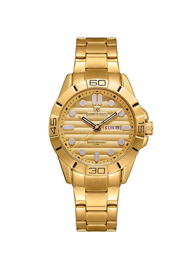 KENNETH SCOTT Men's Analog Tonneau Shape Stainless Steel Wrist Watch K22043-GBGC - 44.3 Mm  - Image 1