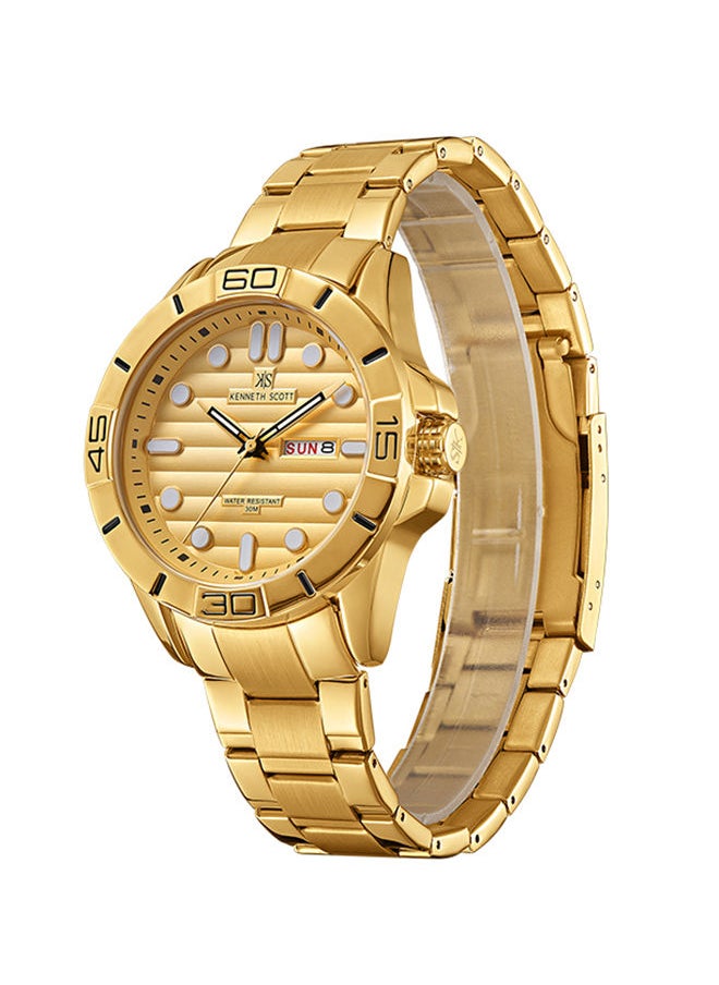 KENNETH SCOTT Men's Analog Tonneau Shape Stainless Steel Wrist Watch K22043-GBGC - 44.3 Mm  - Image 2