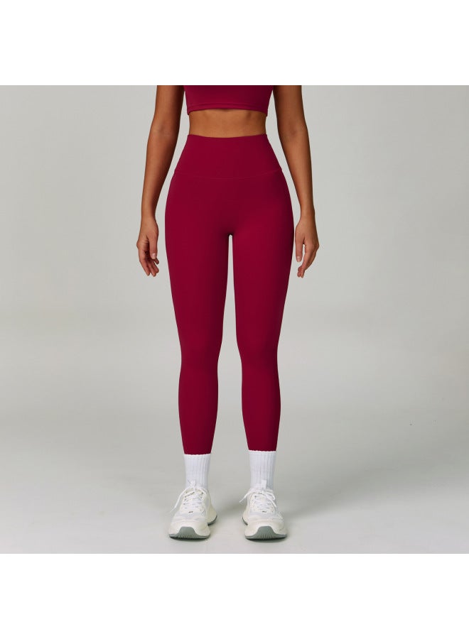 A Lot Of Lifting Yoga Pants High-waisted Tight-fitting Outdoor Cycling Fitness Sports Running Breathable Quick-drying Naked Yoga Pants - Image 1
