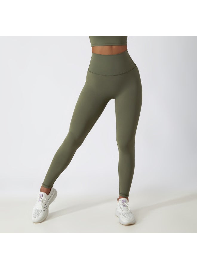 A Lot Of Lifting Yoga Pants High-waisted Tight-fitting Outdoor Cycling Fitness Sports Running Breathable Quick-drying Naked Yoga Pants - Image 4