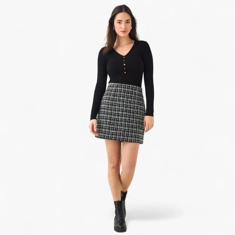 2Xtremz 2Xtremz Ribbed V-neck Sweater