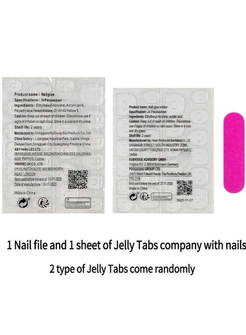 اظافر تركيب بتدرج باللون الوردي 24قطعة - Image 4