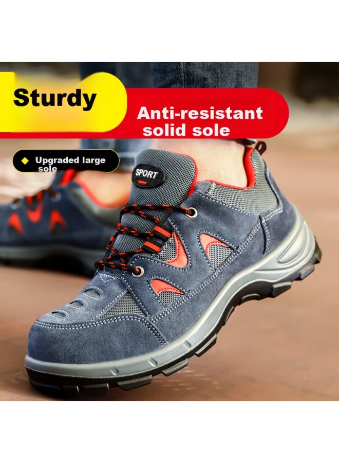 JUNBU Junbu Men's Summer Steel Toe Anti-smashing Anti-piercing Lightweight Breathable Wear-resistant Safety Work Shoes 3020 Size 40 - Image 2
