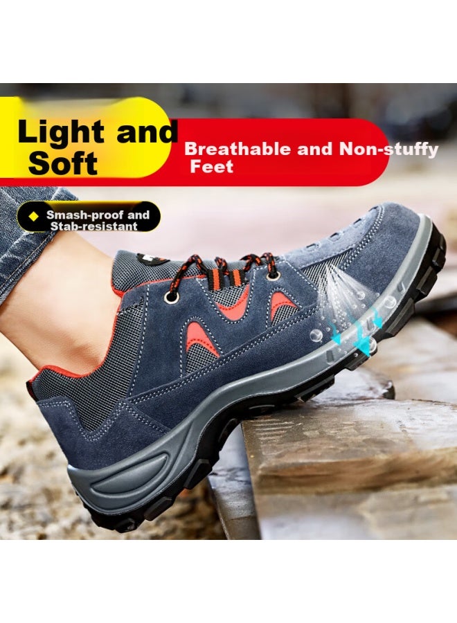 JUNBU Junbu Men's Summer Steel Toe Anti-smashing Anti-piercing Lightweight Breathable Wear-resistant Safety Work Shoes 3020 Size 40 - Image 3