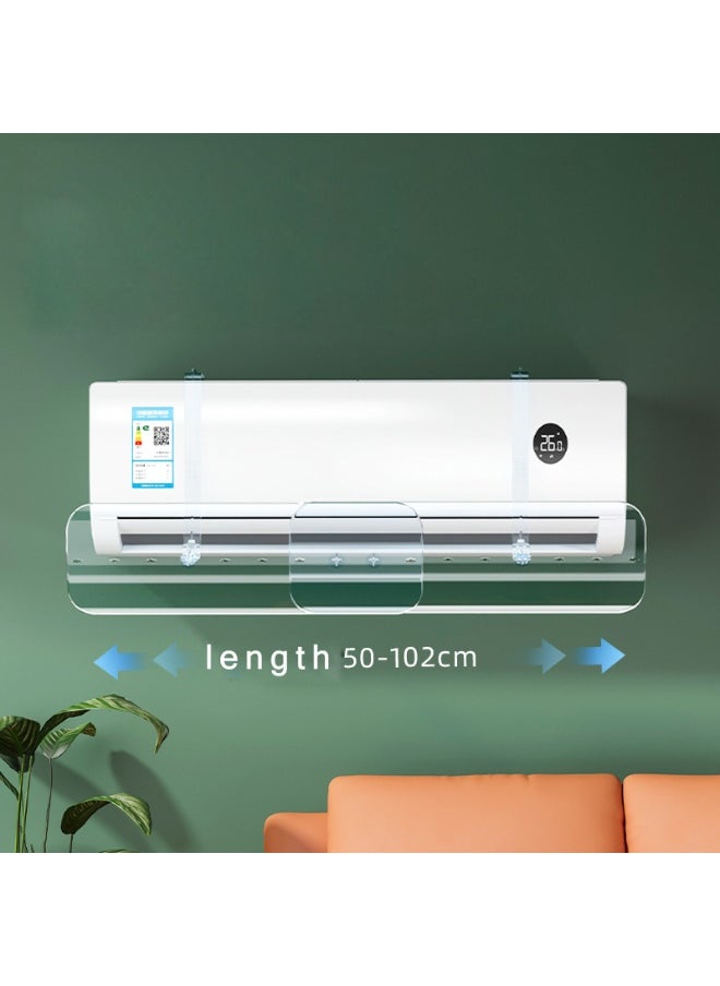 CityRiya-Long AC Air Deflector, Adjustable Air Conditioners Windshield, AC Air Deflector for Split A/C, Air Conditioner Window Baffle Fit All Sizes, Anti-Direct Blowing Air Conditioning Wind Shield for Home  - Image 5