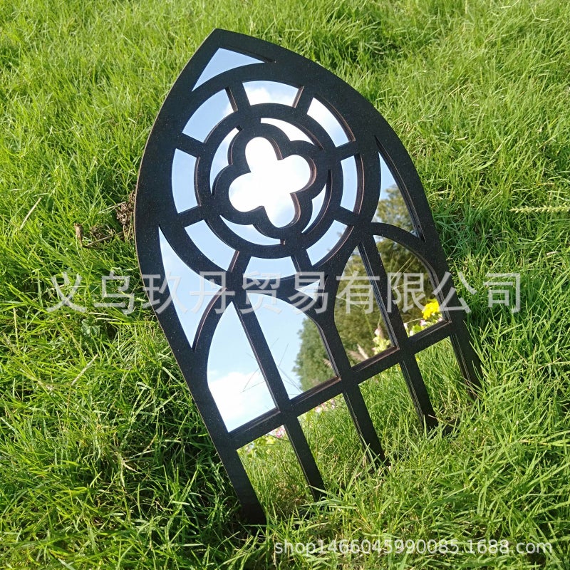 Temu 3-Piece Gothic Cathedral Window Mirror Baroque Decorative Wall Mirror Tiktok Mirror - Image 5