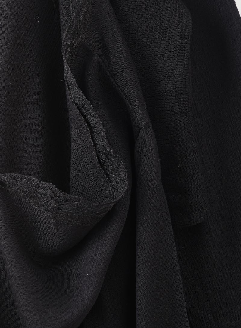 جيلين بلوزة قصيرة بناتي منسوجة بالفسكوز مع دانتيل - Image 4