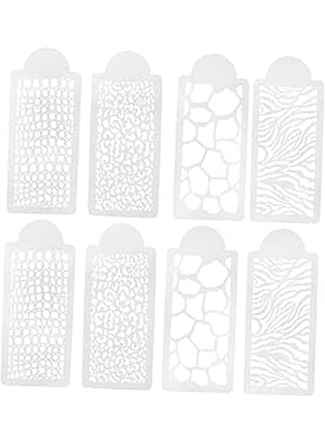 2 Sets Reusable Hollow Animal Cake Decorating Stencils Leopard Cow Patterns Baking Craft - Image 1