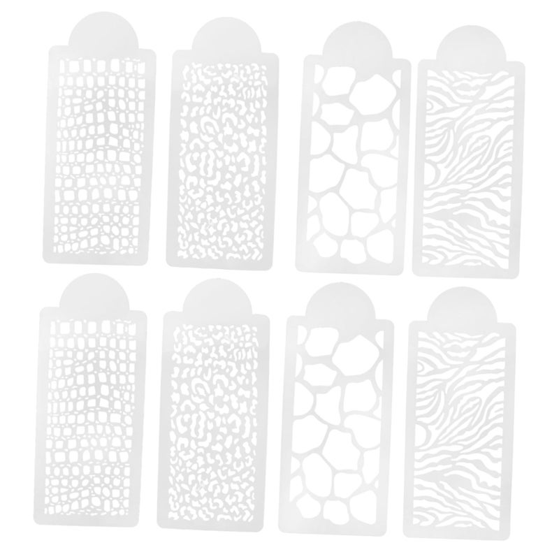2 Sets Reusable Hollow Animal Cake Decorating Stencils Leopard Cow Patterns Baking Craft - Image 2