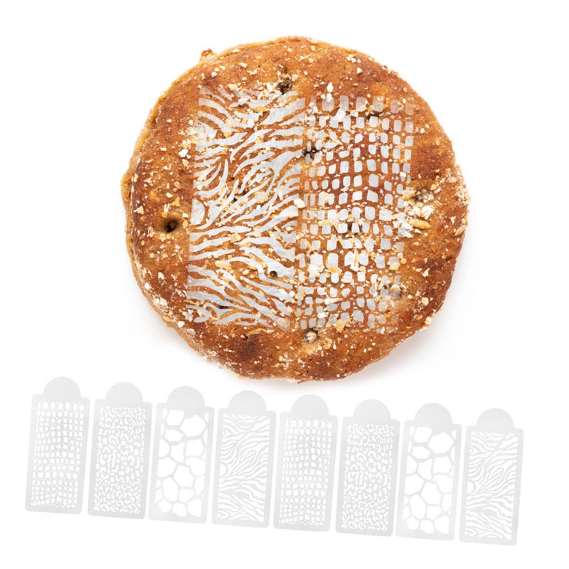 2 Sets Reusable Hollow Animal Cake Decorating Stencils Leopard Cow Patterns Baking Craft - Image 3