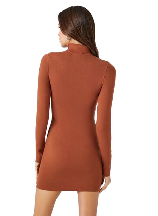 FOREVER 21 Turtleneck Mini Sweater Dress - Image 4