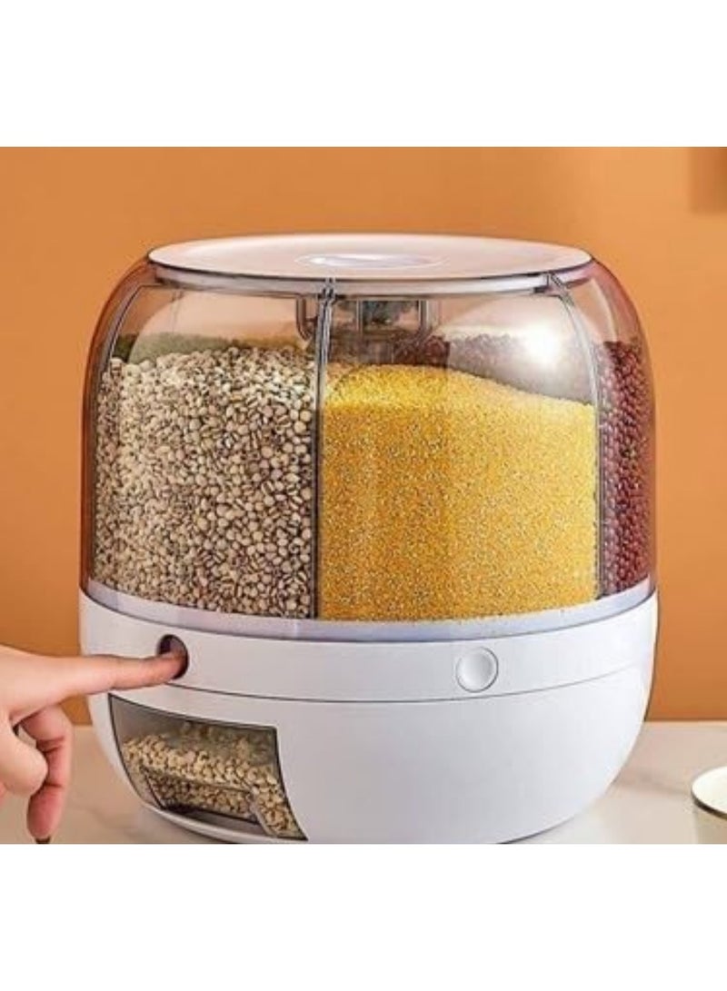 Multi-Grain Storage Container Dispenser, 22Lbs, 360° Rotating Food Dispenser for Kitchen Organizing. - Image 4