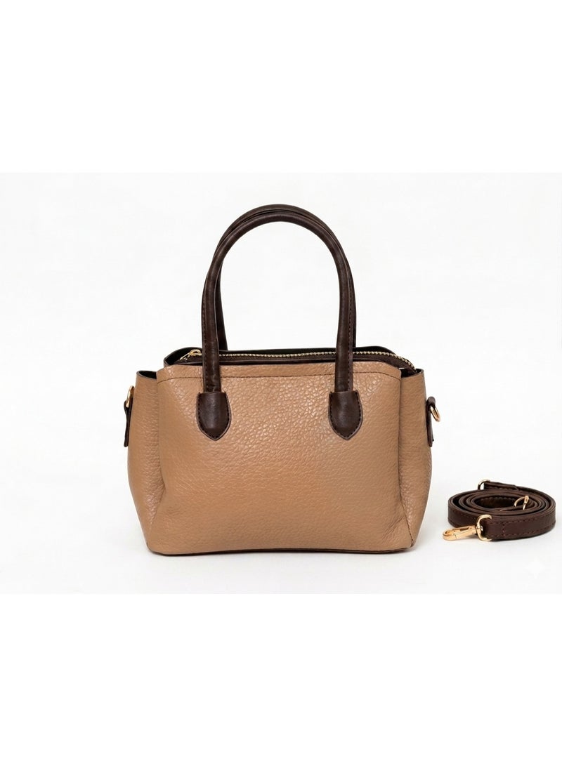 Kanaz Kharza Women’s Handbag with Elegant Beaded Charm – Stylish Leather Tote Bag with Top Handle & Detachable Shoulder Strap - Image 3