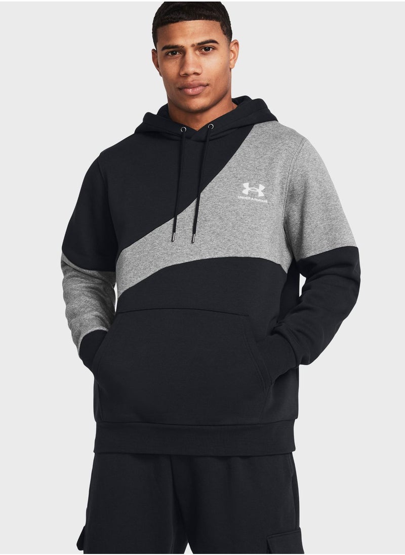 UNDER ARMOUR - Essential Fleece Blocked Hoodie - Image 1