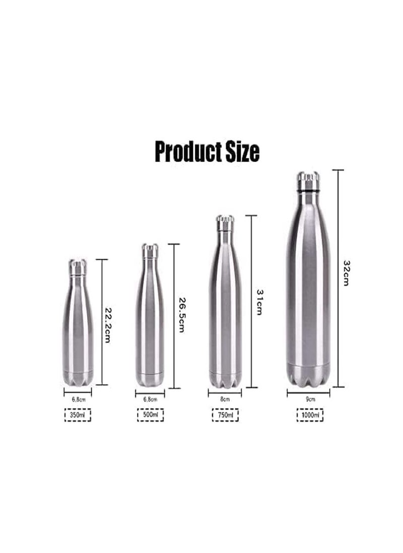 Cool Baby - Stainless Steel Water Bottles Easy to Clean Cola Shape Thermal Flask Rustproof for School Outdoor Sports for Camping Hiking Travel-750ML - Image 1