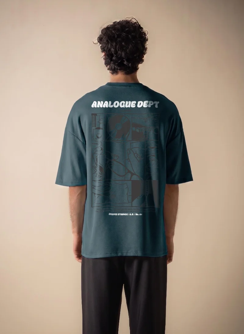 Shapes BLUE AIRSOFT VINYL PRINTED T-SHIRT for Men | Best Price UAE
