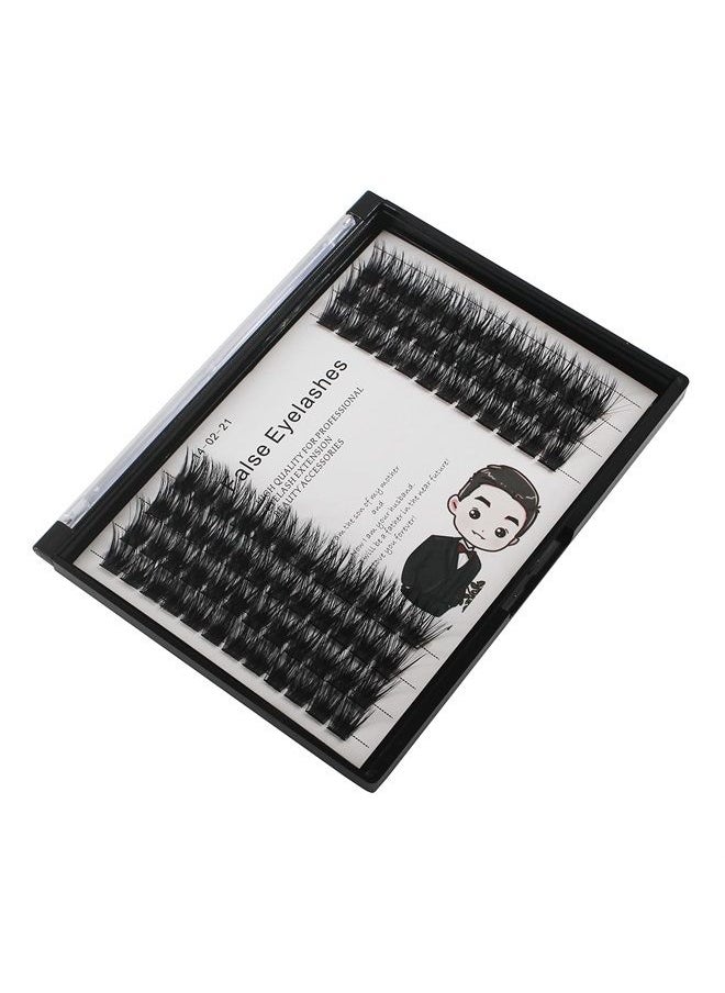 Bodermincer 84 Clusters D Curl Wide Cluster False Eyelash Volume Lashes Natural Eyelashes Set DIY Eyelash Extension 3D Effect Glue Bonded Band Individual Lash Home Eyelash Extension (14MM)  - Image 2