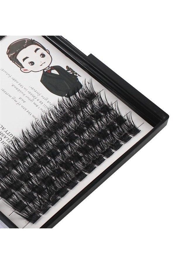Bodermincer 84 Clusters D Curl Wide Cluster False Eyelash Volume Lashes Natural Eyelashes Set DIY Eyelash Extension 3D Effect Glue Bonded Band Individual Lash Home Eyelash Extension (14MM)  - Image 1