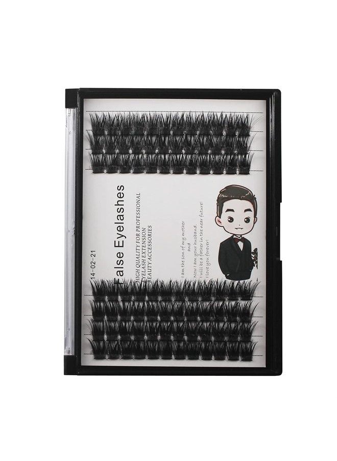 Bodermincer 84 Clusters D Curl Wide Cluster False Eyelash Volume Lashes Natural Eyelashes Set DIY Eyelash Extension 3D Effect Glue Bonded Band Individual Lash Home Eyelash Extension (14MM)  - Image 3