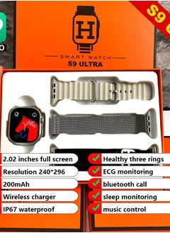 JOYFOCUS Wireless Charging Low Power Smart Sports Watch S9 Ultra with Two Additional Replacement Band  - Image 4