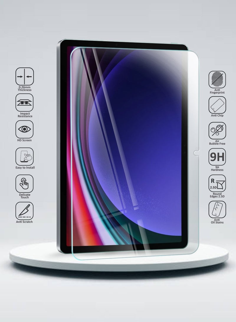 دبليو تيك سامسونج جالاكسي تاب S9 5G 11.0 بوصة 2023 واقي شاشة زجاجي 9H الترا اتش دي (TSG9CN) - شفاف - Image 2