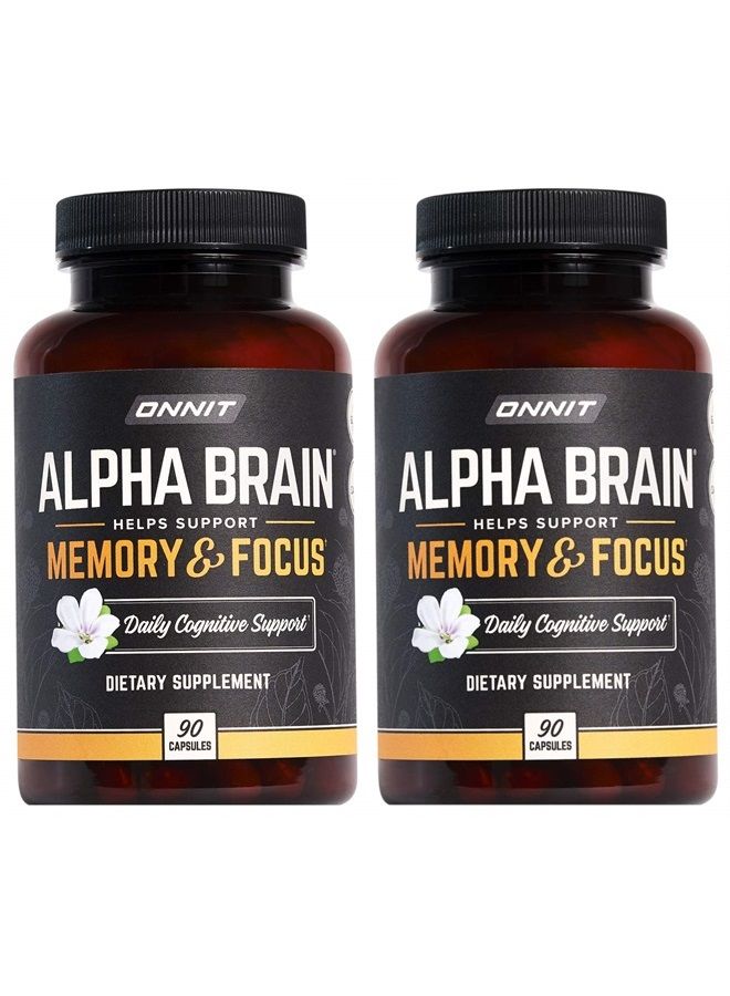 Onnit ألفا برين (180 حبة) - مكمل دماغي نوتروبيك متميز - تركيز، انتباه وذاكرة - ألفا جي بي سي، إل-ثيانين وباكوبا مونييري - Image 1