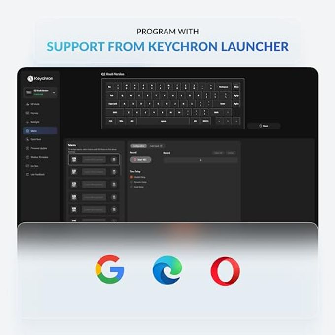 Keychron Q2 Wired 65% Layout Mechanical Keyboard With Knob & Rgb Hot-Swappable Gateron G Pro Blue Switch, Qmk/Via Programmable, Double Gasket Mount, Aluminum Body For Mac/Windows/Linux (Blue) - Image 3