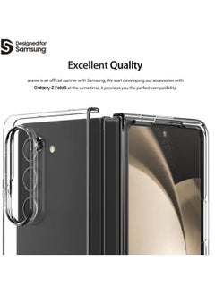 araree Araree Nukin Samsung Galaxy Z Fold 5 Case, Translucent Case Ultra Thin Cover Slim Sturdy Scratchproof Hard PC Phone Case Minimalist Solid Sleek Designed for Galaxy Z Fold 5 5G - Clear Matt  - Image 3