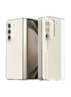 araree Araree Nukin Samsung Galaxy Z Fold 5 Case, Translucent Case Ultra Thin Cover Slim Sturdy Scratchproof Hard PC Phone Case Minimalist Solid Sleek Designed for Galaxy Z Fold 5 5G - Clear Matt  - Image 1