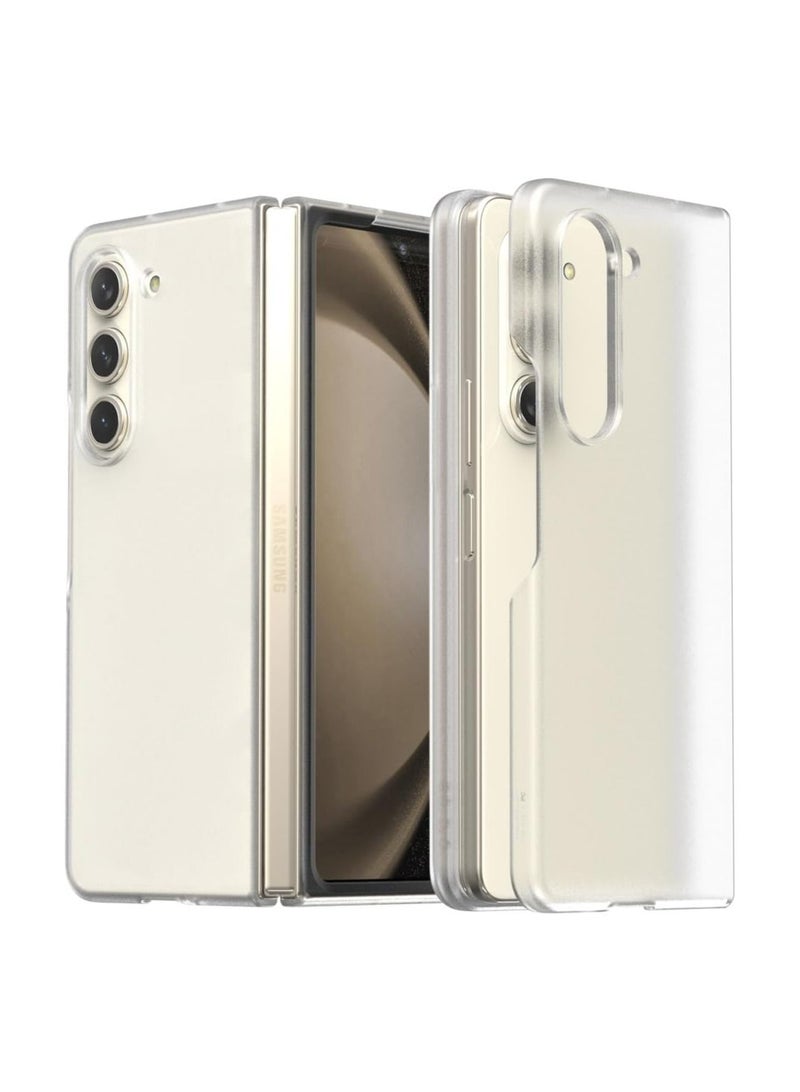 araree Araree Nukin Samsung Galaxy Z Fold 5 Case, Translucent Case Ultra Thin Cover Slim Sturdy Scratchproof Hard PC Phone Case Minimalist Solid Sleek Designed for Galaxy Z Fold 5 5G - Clear Matt - Image 1