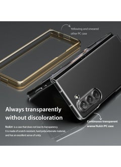 araree Araree Nukin Samsung Galaxy Z Fold 5 Case, Translucent Case Ultra Thin Cover Slim Sturdy Scratchproof Hard PC Phone Case Minimalist Solid Sleek Designed for Galaxy Z Fold 5 5G - Clear Matt  - Image 5