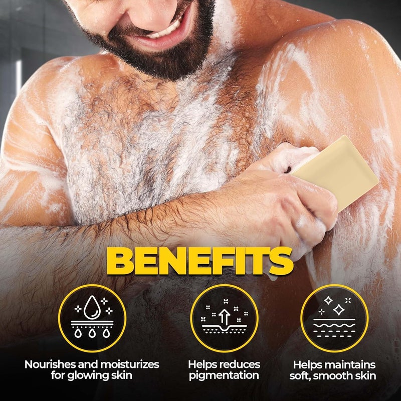 BEARDO Beardo Ultraglow Brightening Bathing Bar 9 complex glutathione niacinamide kojic acid Skin Brightening Soap Whitening Soap for men Dermatologically Tested 75g X Pack of 1 - Image 4