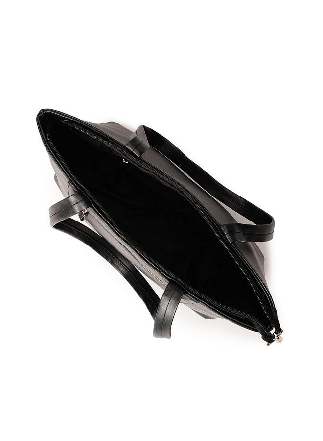 Fastrack Solid Shoulder Bag For Women, Girls and Ladies | with Unique Quick Access Pocket | Made of Premium Faux Leather | Ladies Purse Handbag, Black - Image 5