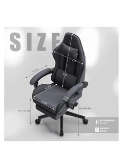 Mahmayi Dowinx Gaming Chair, Computer Chair PC Chair with Massage Lumbar Support, Ergonomic Chair with Footrest (Grey) - pzsku/Z7A57DC78857BBD291C60Z/45/_/1715761136/ca590f6d-3741-40e6-b865-95a70062669b