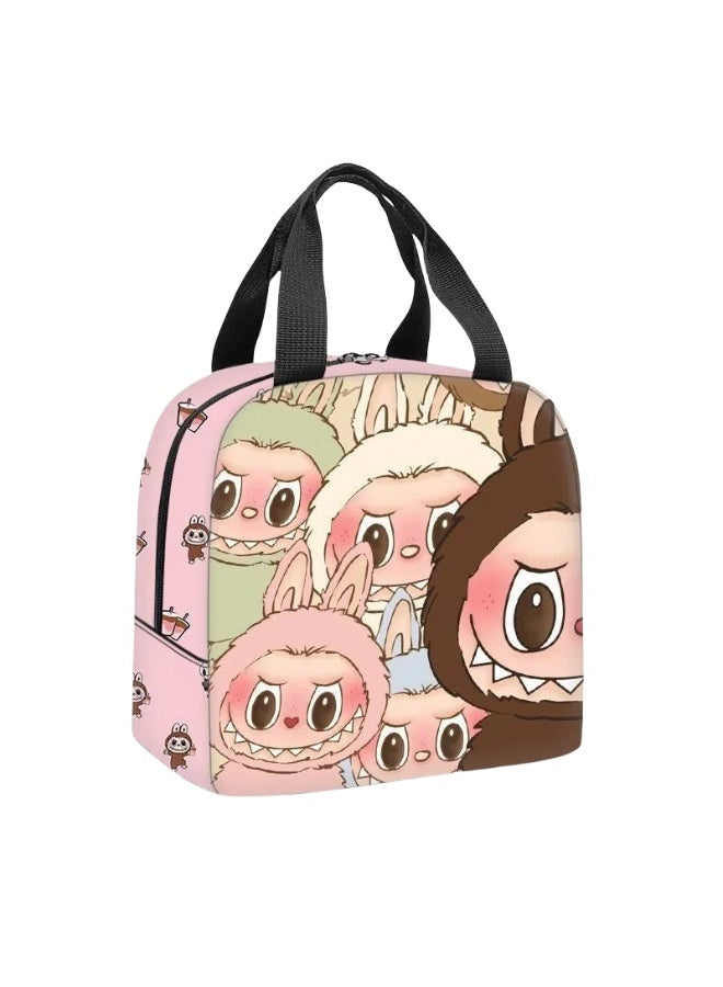 general Labubu portable insulation bag refrigerated bag cartoon cute Labubu peripheral aluminum foil large-capacity lunch bag - Image 1
