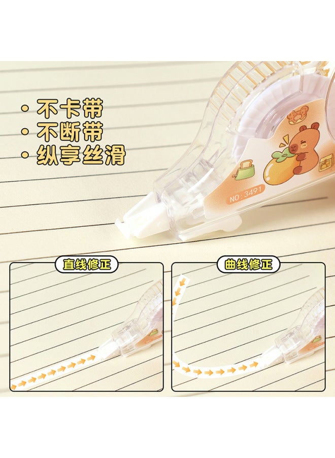 HELPS Creative Cartoon Capybara Correction Tape For Elementary Students, Cute Large Capacity 6m Pet Film Correction Tape - Image 4