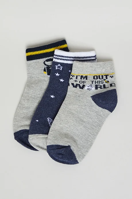 أر أند بي 3 Pack Patterned Ankle Socks