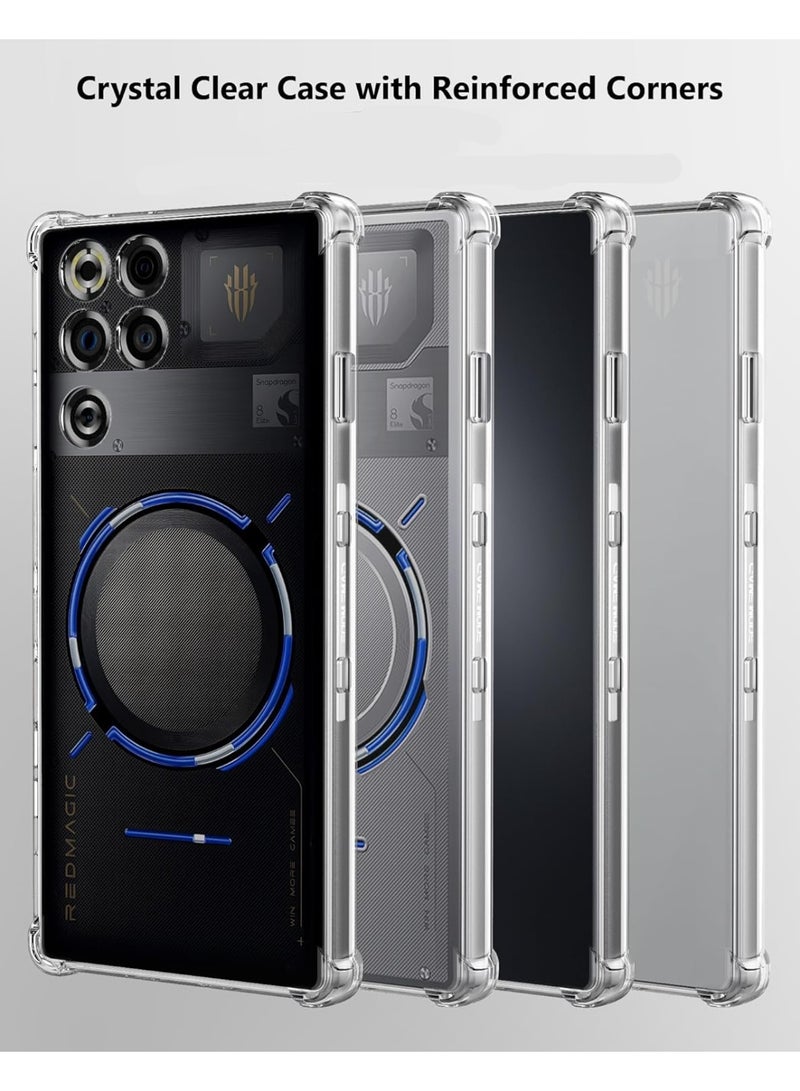 QIRG Case for Red Magic 11 Pro/Magic 11 Pro+ Clear TPU Four Corners Protective Cover Transparent Soft - Image 2