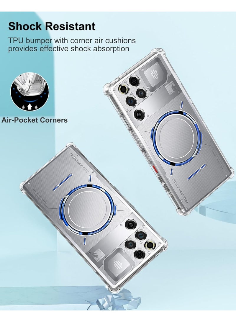 QIRG Case for Red Magic 11 Pro/Magic 11 Pro+ Clear TPU Four Corners Protective Cover Transparent Soft - Image 3