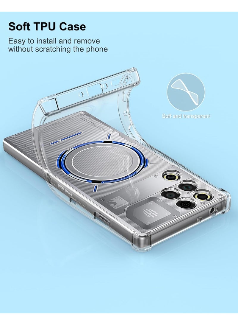 QIRG Case for Red Magic 11 Pro/Magic 11 Pro+ Clear TPU Four Corners Protective Cover Transparent Soft - Image 5