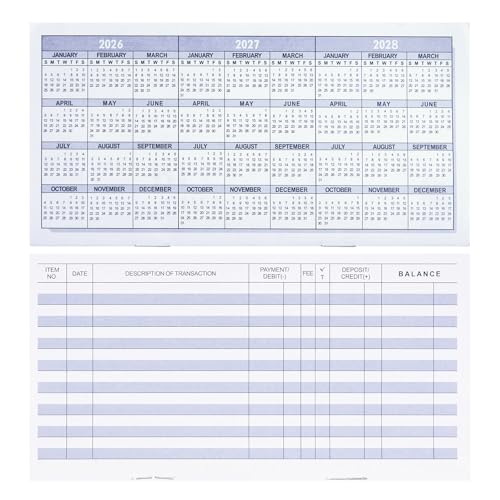 Casmonal 20 Pack Checkbook Register Check Registers for Personal Blank Ledger Transaction Registers for Personal or Business Bank Check Register Book for Checking and Saving Account Deposit and Credit Card - Image 1