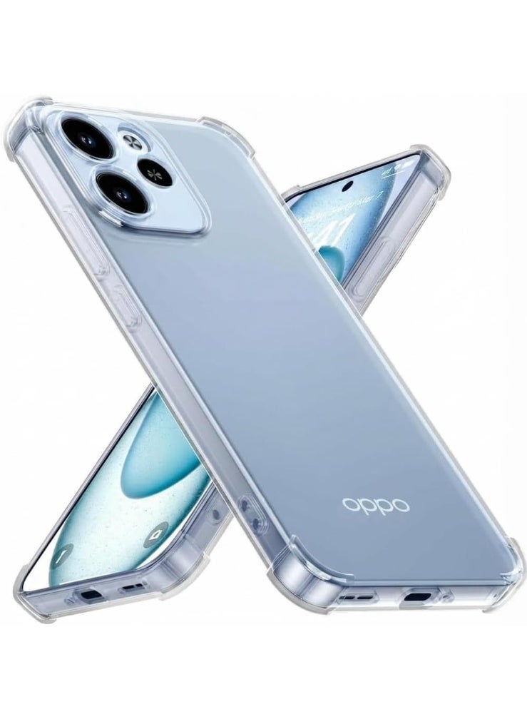 جراب لهاتف OPPO Reno 15 F، غطاء حماية شفاف فائق النحافة مقاوم للخدش، مصنوع من مادة TPU المرنة والناعمة، مقاوم للسقوط، بزوايا معززة، وواضح تمامًا. - Image 1